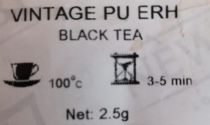 Pu'erh is Dark Tea but not Black Tea in English